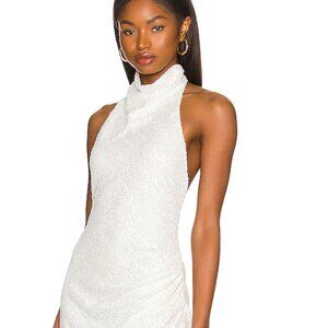 Amanda Uprichard size XS x REVOLVE Samba Gown White Sequin